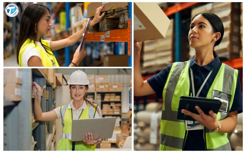 Thực tập sinh logistics có thể theo dõi tiến độ và kiểm tra số lượng hàng tồn kho trên hệ thống